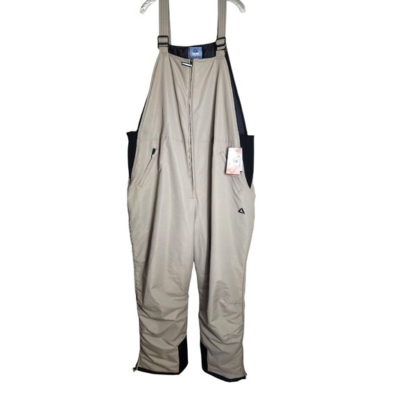 Tec-One Explorer 4XL Ski & Snowboard Bib Pants – Cashew Color, Water-Resistant